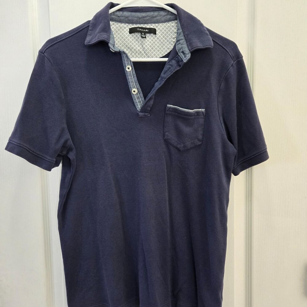 Tahari Short-Sleeve Polo Shirt,  Mens Sz S
